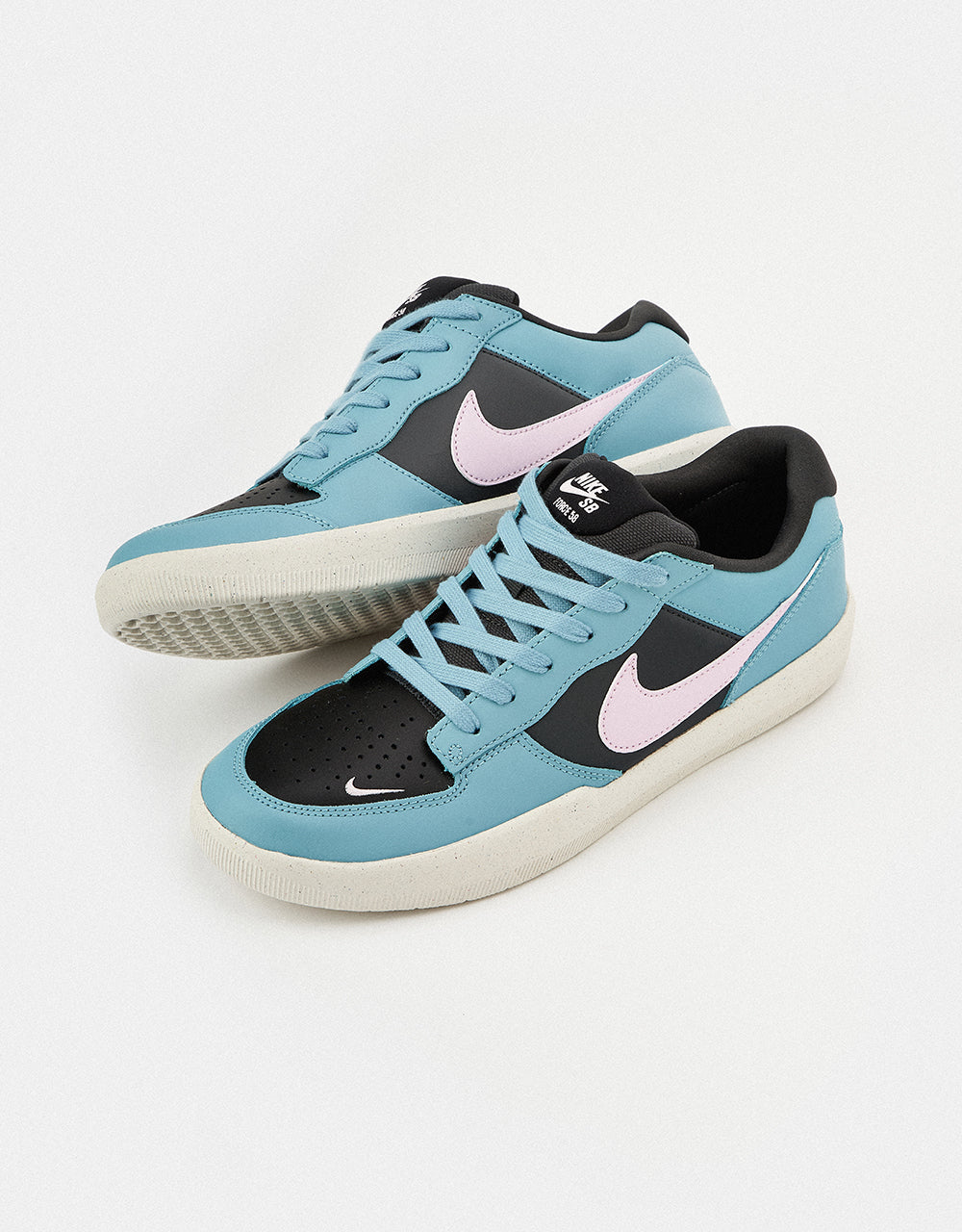 Nike SB Force 58 Premium Skate Shoes - Denim Turq/Pink Foam -Dk Smoke Grey