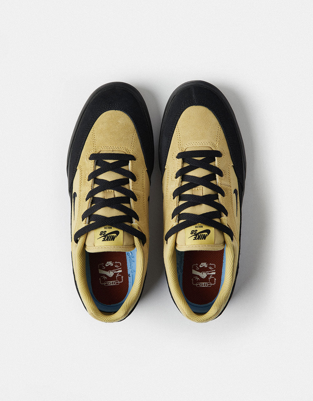 Nike SB Malor TE Skate Shoes - Buff Gold/Black-Black-Cinnamon