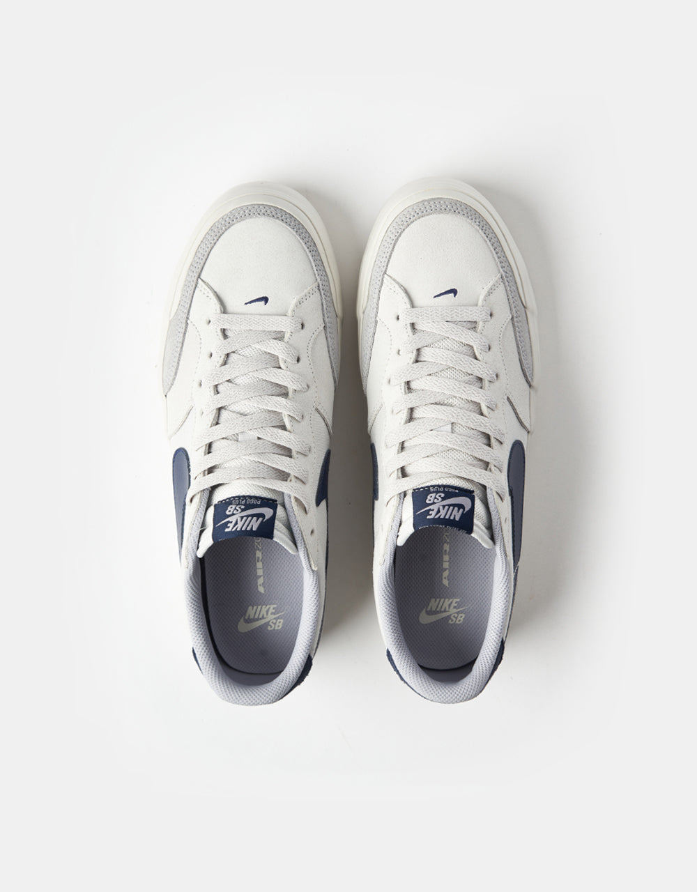 Nike SB Pogo Plus Skate Shoes - Photon Dust/Midnight Navy-Wolf Grey