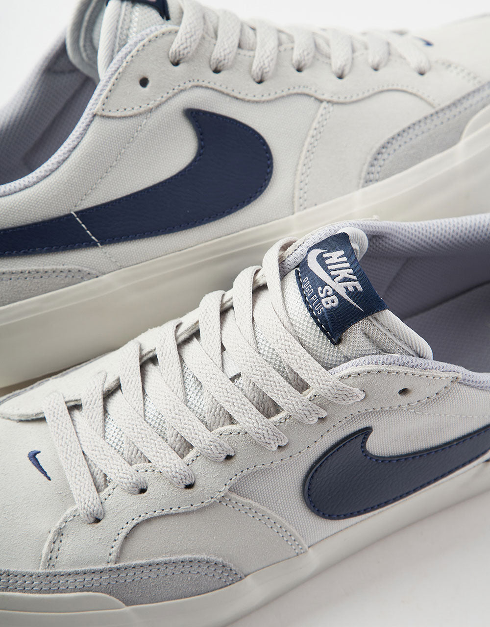 Nike SB Pogo Plus Skate Shoes - Photon Dust/Midnight Navy-Wolf Grey