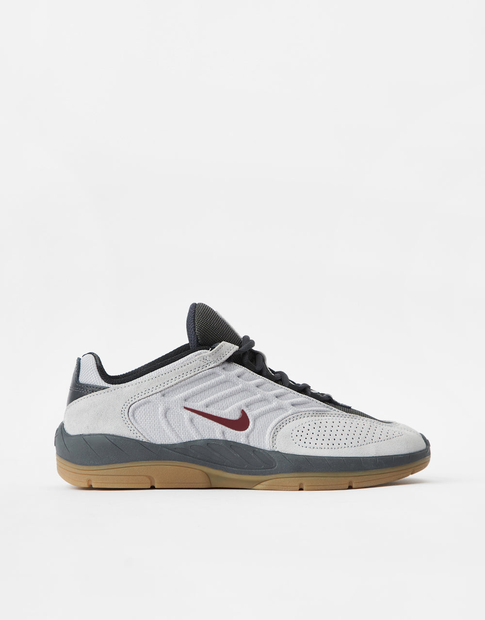 Nike SB Vertebrae Skate Shoes - Lt Smoke Grey/Dark Team Red