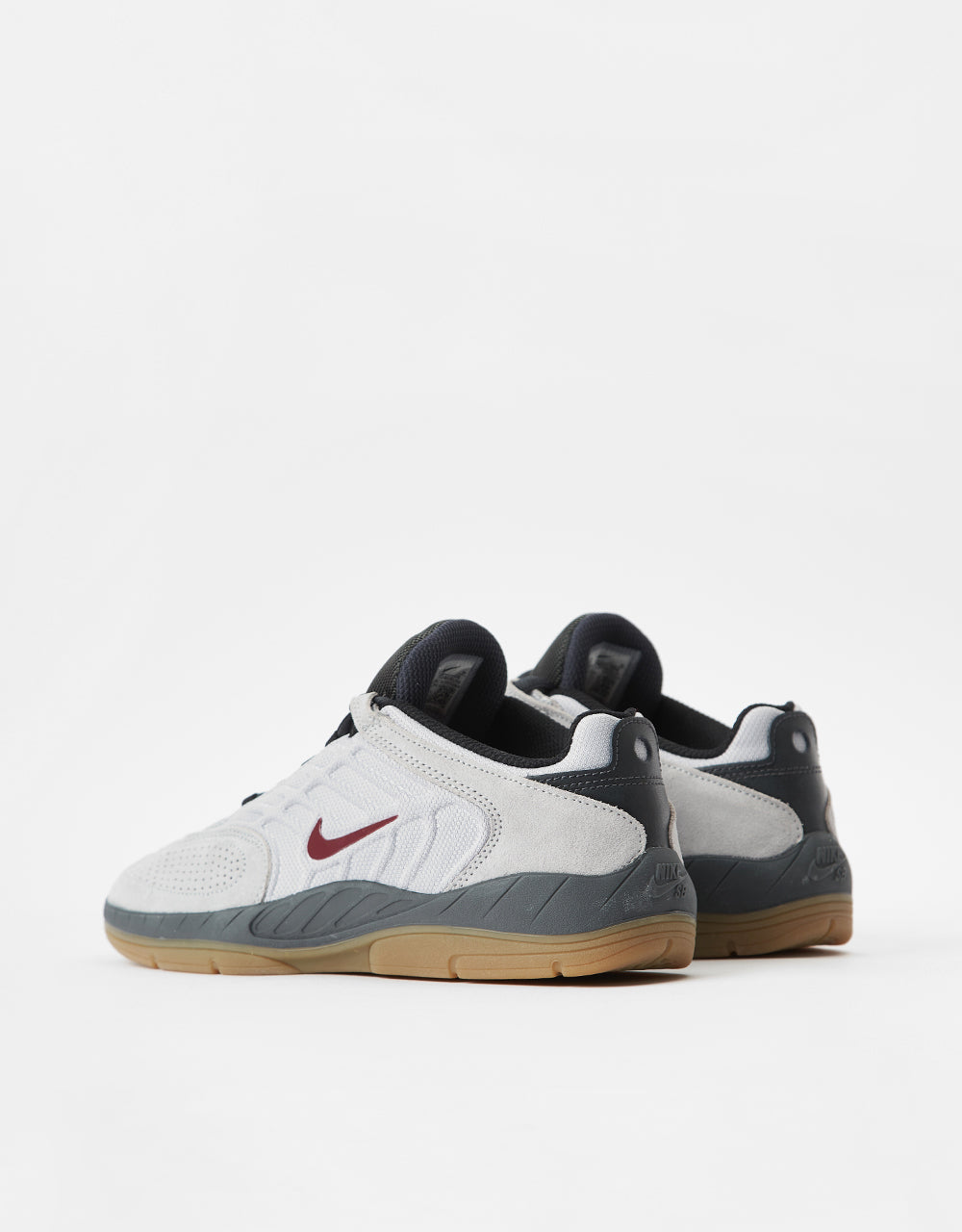 Nike SB Vertebrae Skate Shoes - Lt Smoke Grey/Dark Team Red