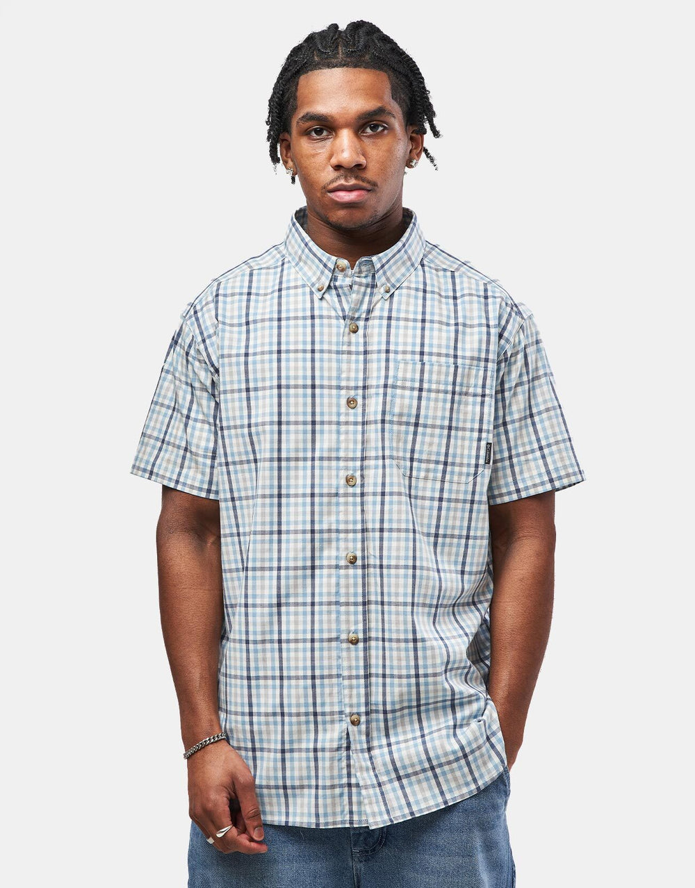 Columbia Rapid Rivers™ II S/S Shirt - Ripple Blue/Multi Gingham