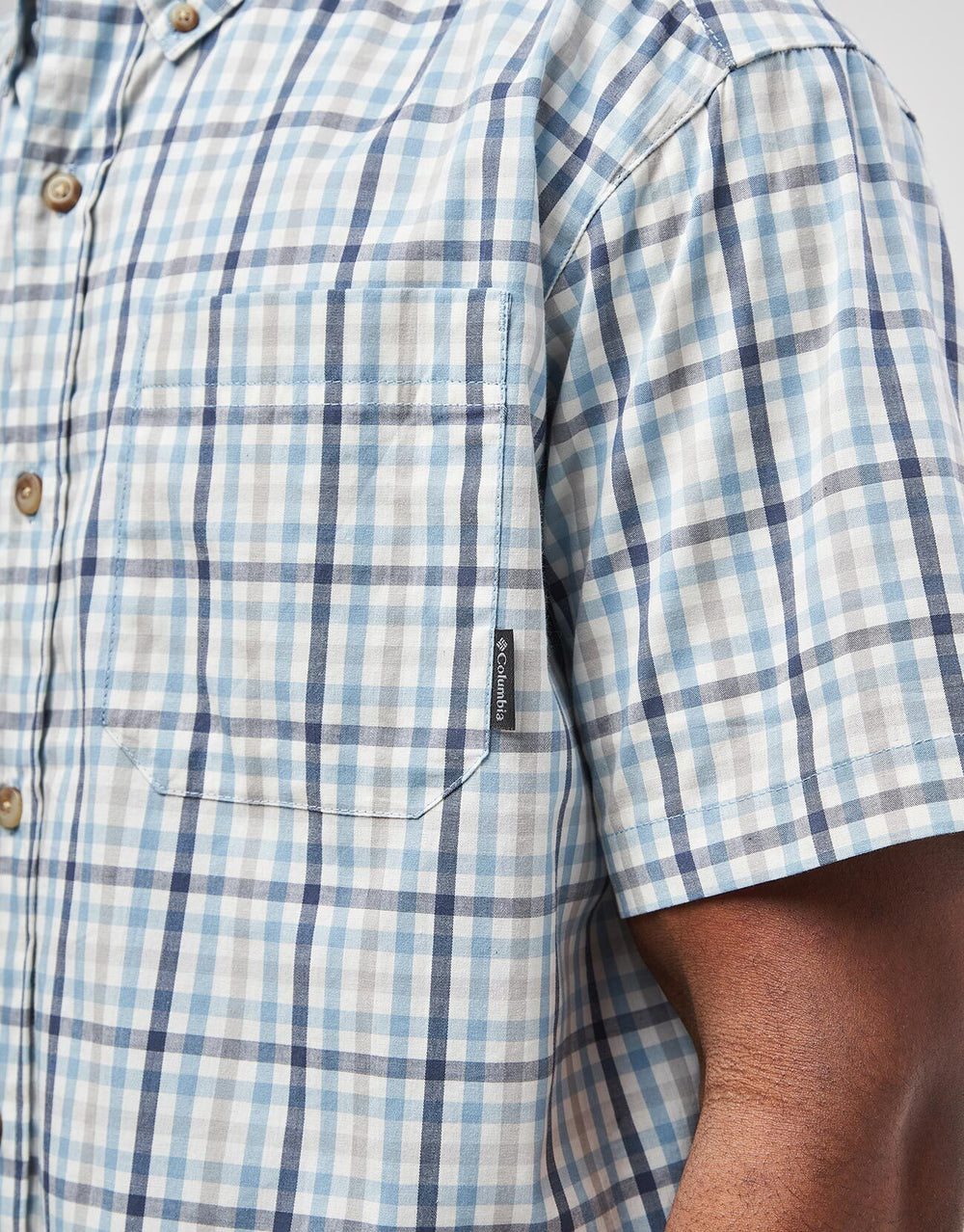 Columbia Rapid Rivers™ II S/S Shirt - Ripple Blue/Multi Gingham