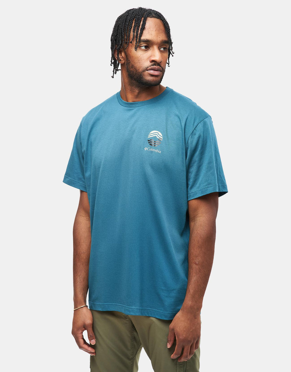 Columbia Kettle River™ Outdoor T-Shirt - River Blue/Circular Linescape