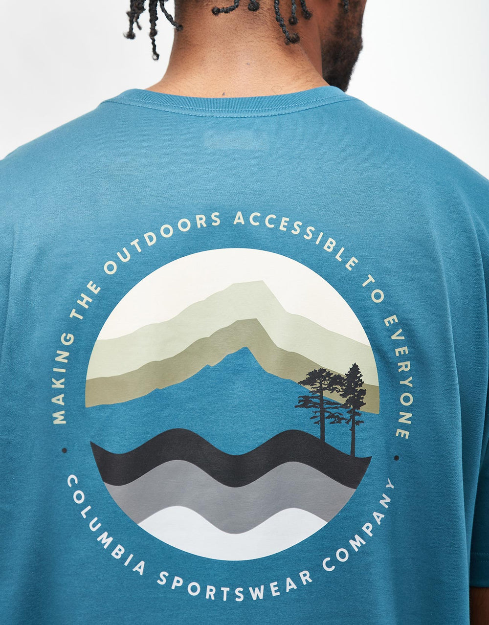 Columbia Kettle River™ Outdoor T-Shirt - River Blue/Circular Linescape