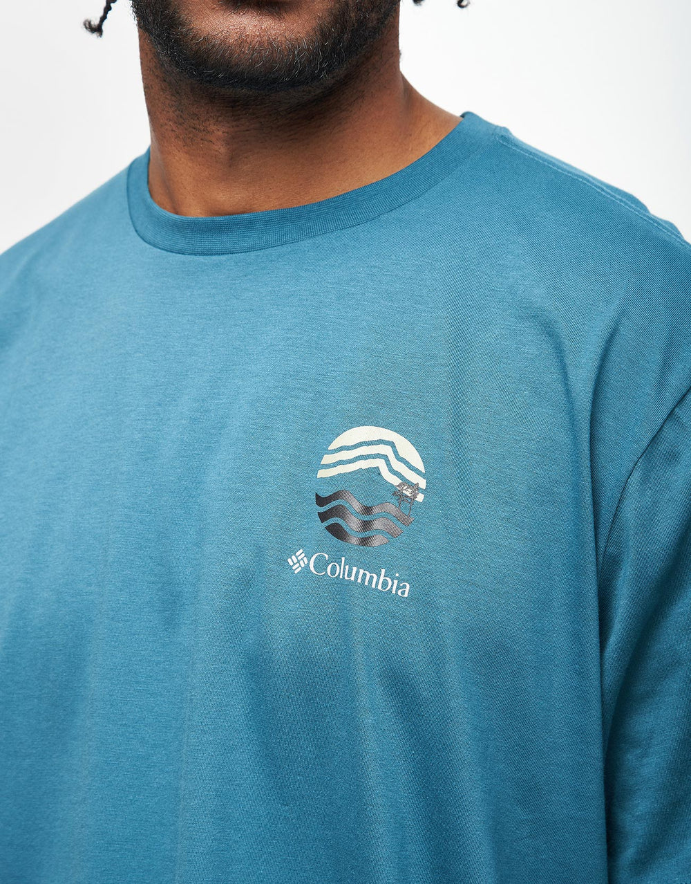 Columbia Kettle River™ Outdoor T-Shirt - River Blue/Circular Linescape