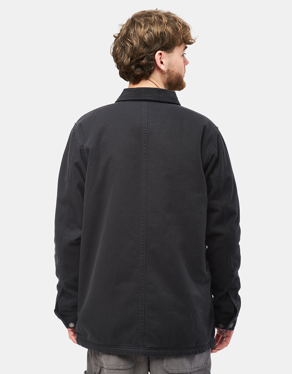 Dickies High Pile Fleece Lined Chore Jacket - Stone Washed Black