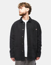 Dickies High Pile Fleece Lined Chore Jacket - Stone Washed Black