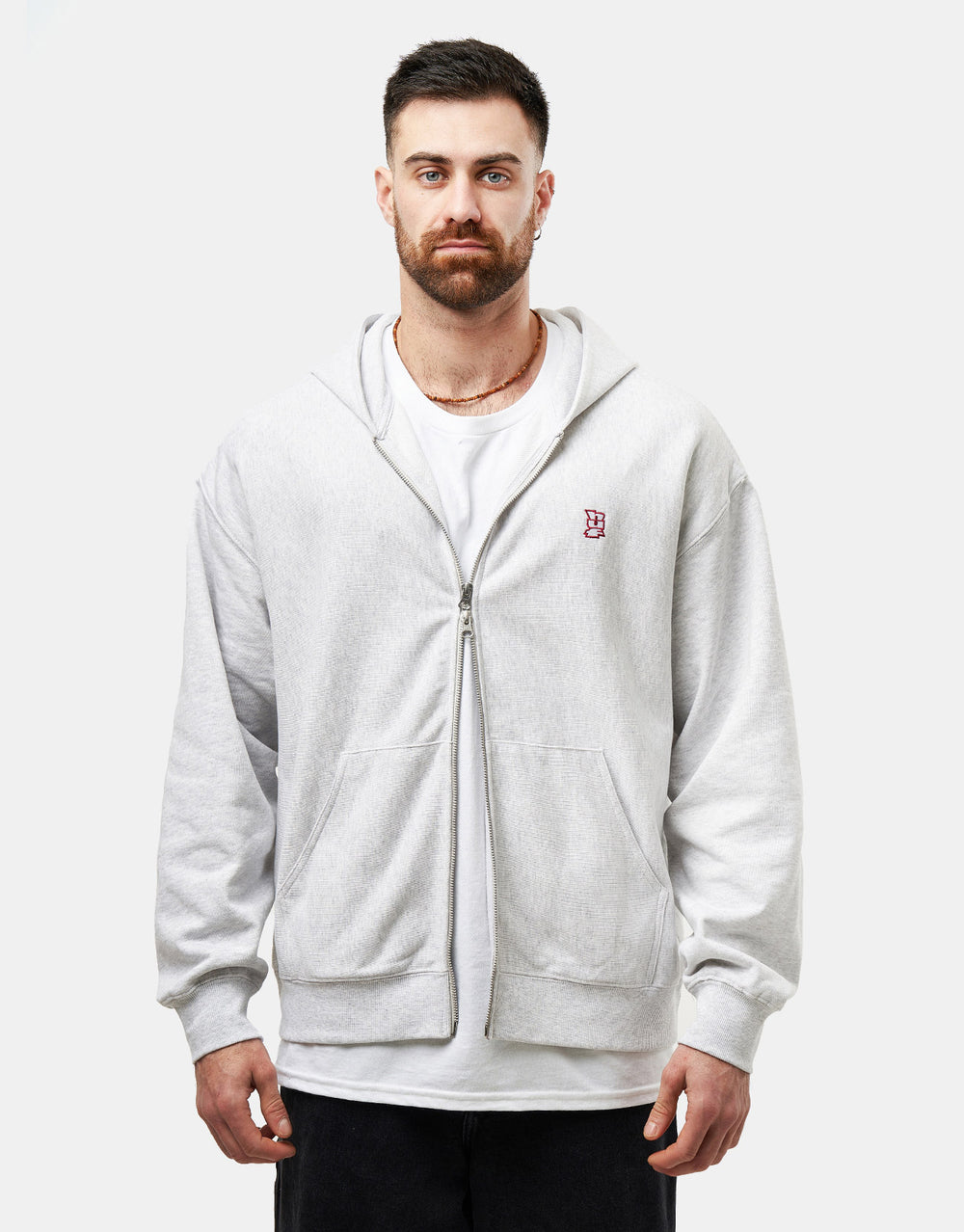 HUF Megablast French Terry Zip Hoodie - Ash Heather