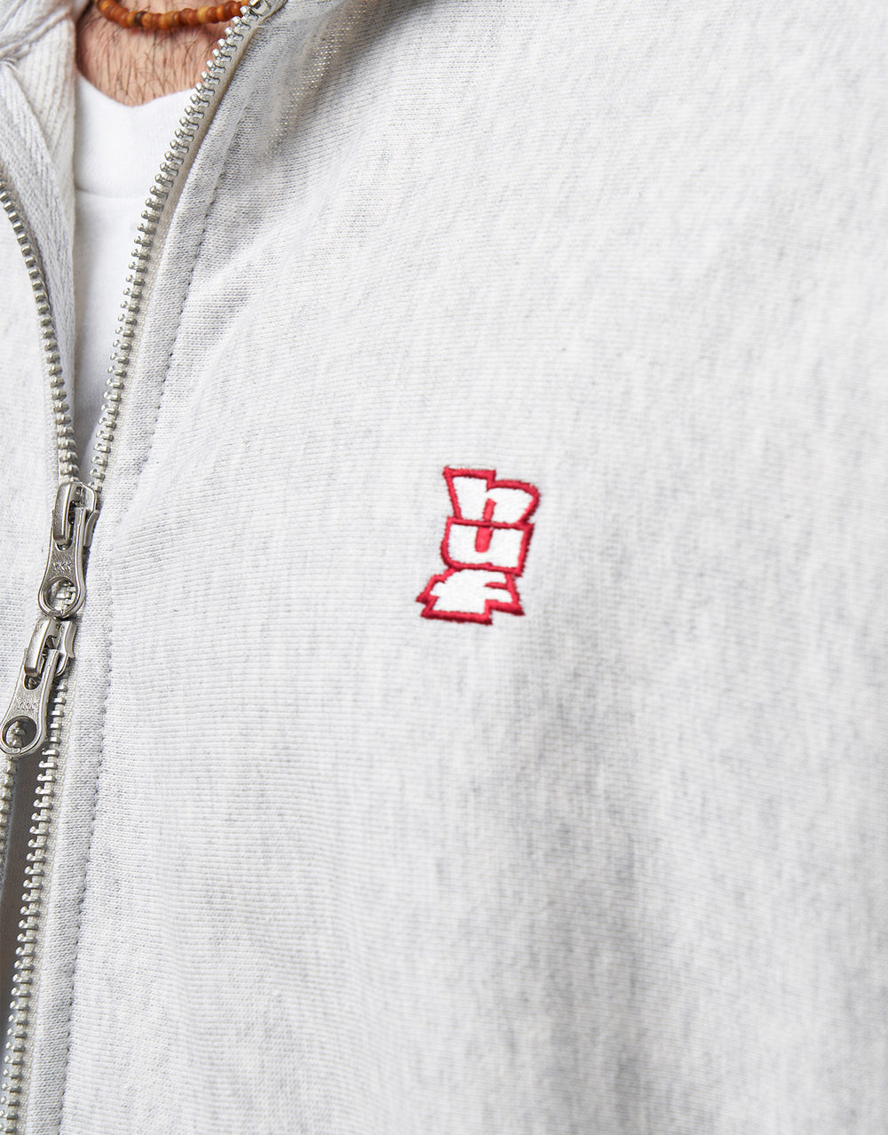 HUF Megablast French Terry Zip Hoodie - Ash Heather