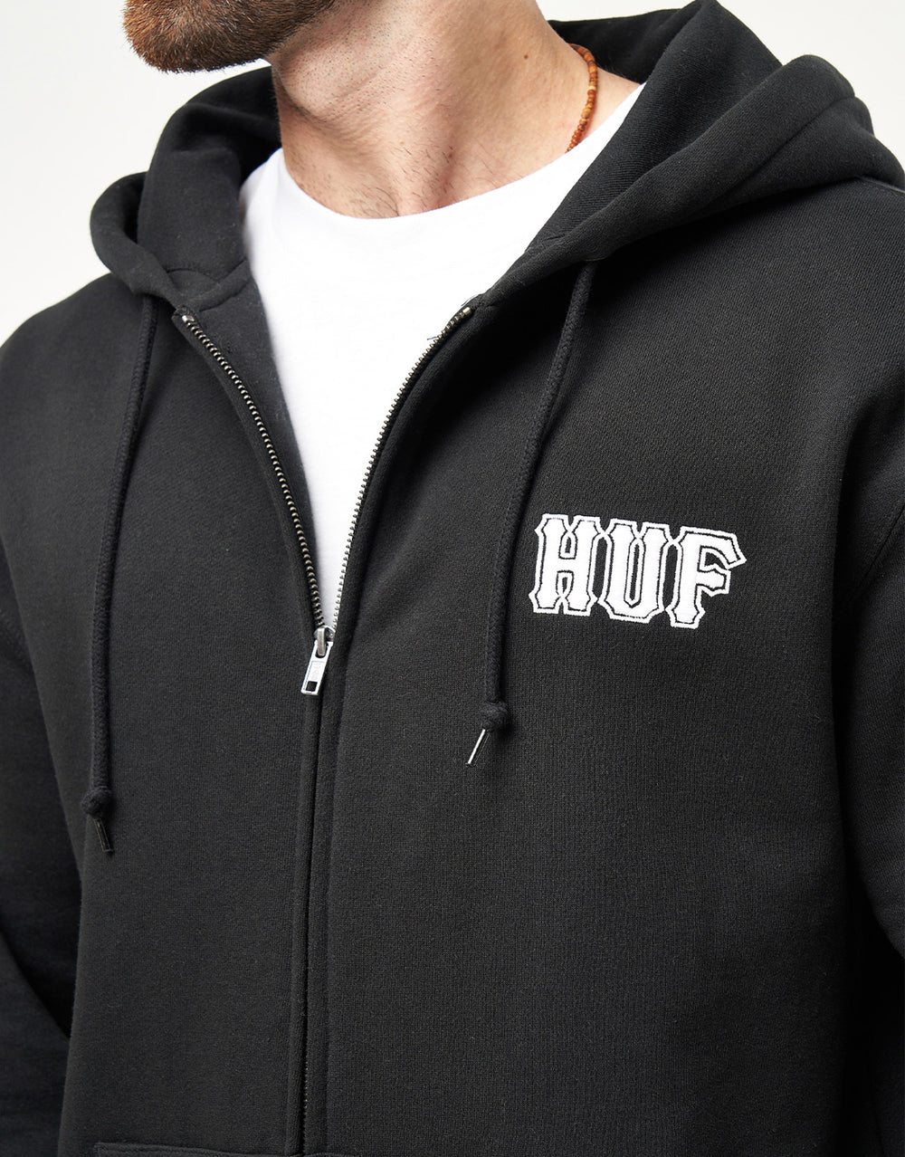 HUF Set Classic Logo Zip Hoodie - Black