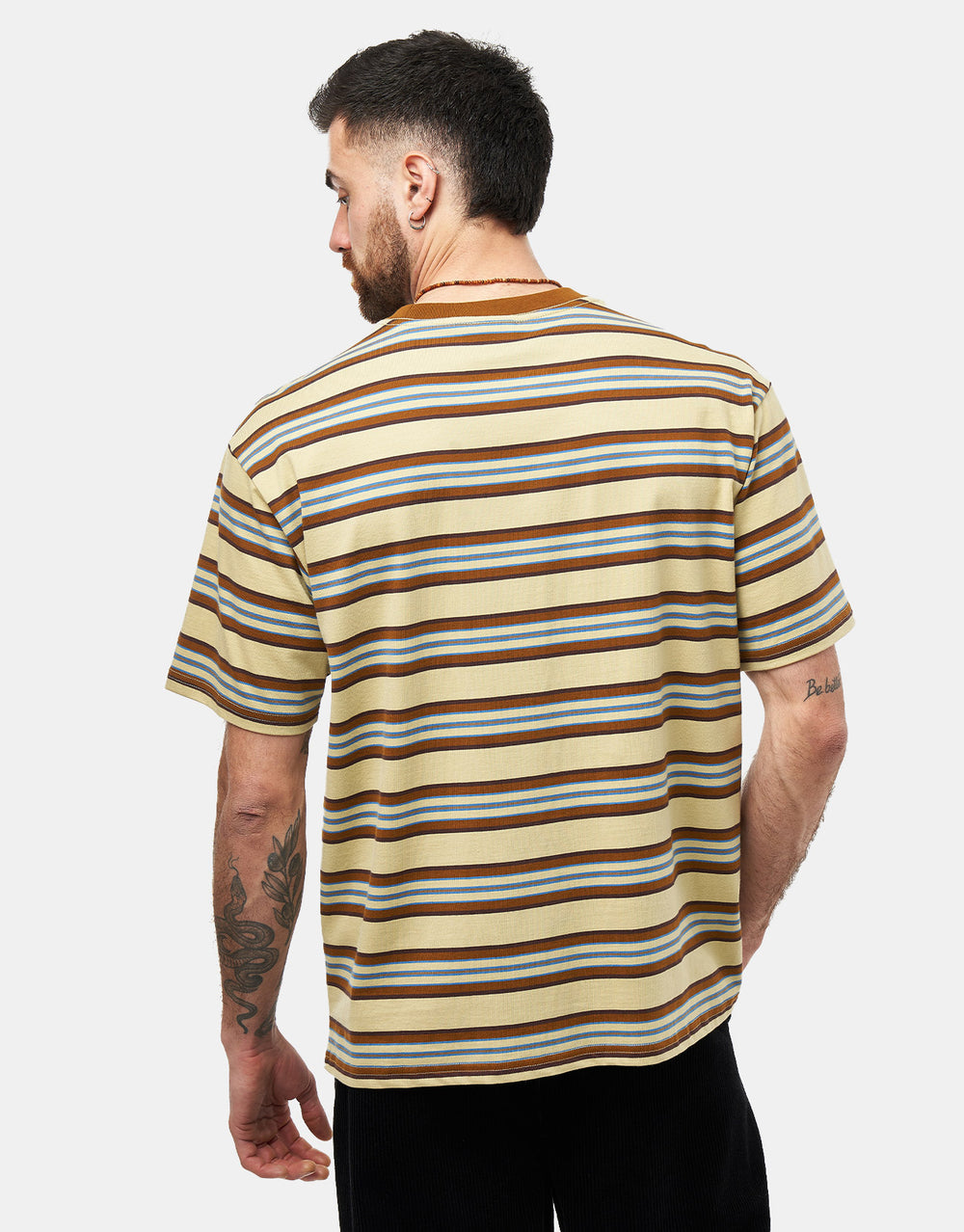 HUF Big Block Stripe Boxy T-Shirt - Clay