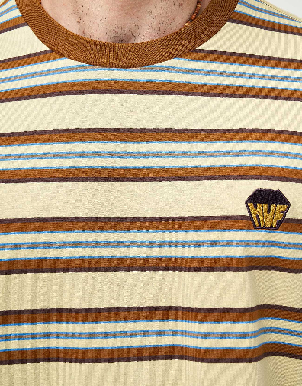 HUF Big Block Stripe Boxy T-Shirt - Clay