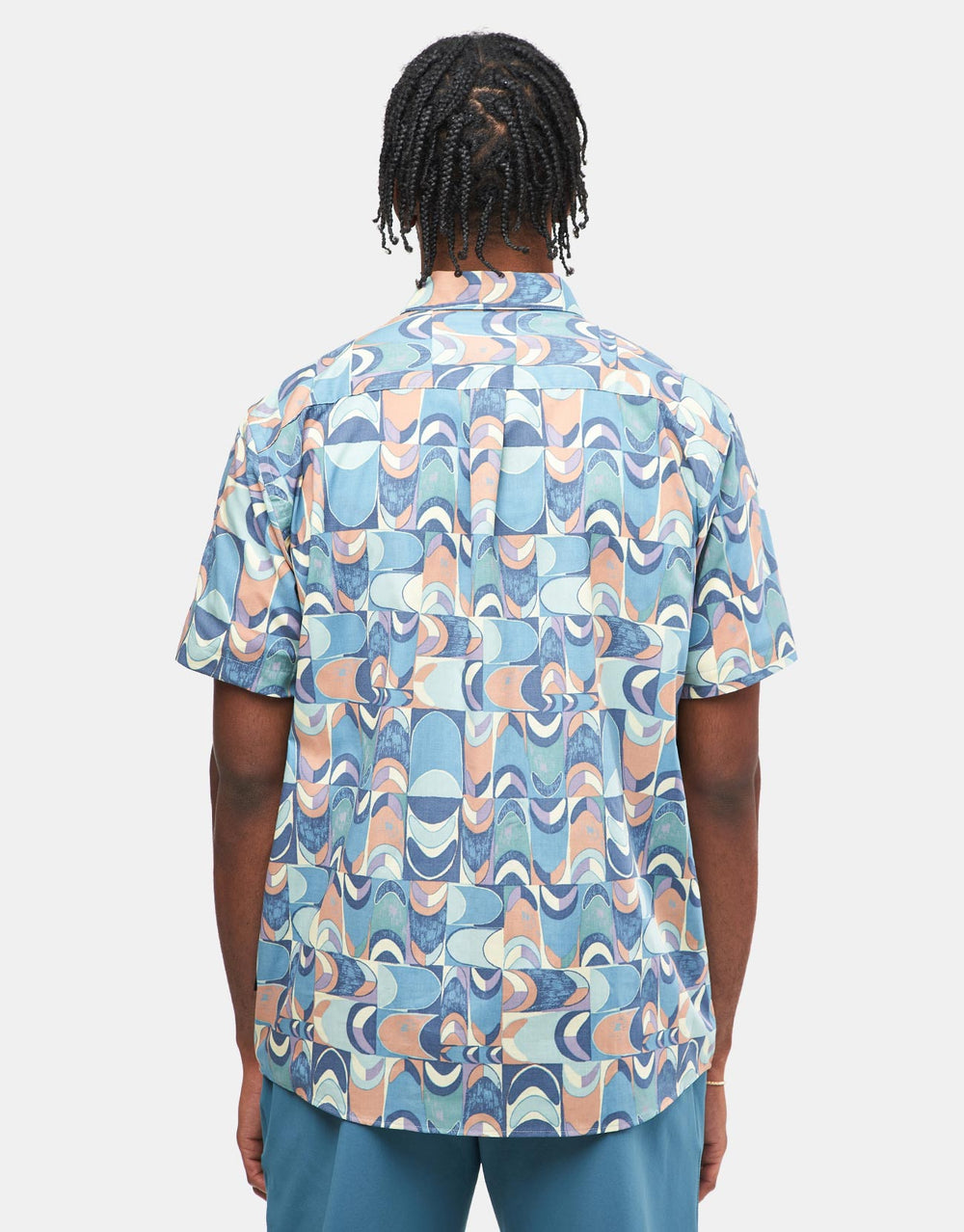 Patagonia Go To S/S Shirt - Swallowtail Geo: Still Blue