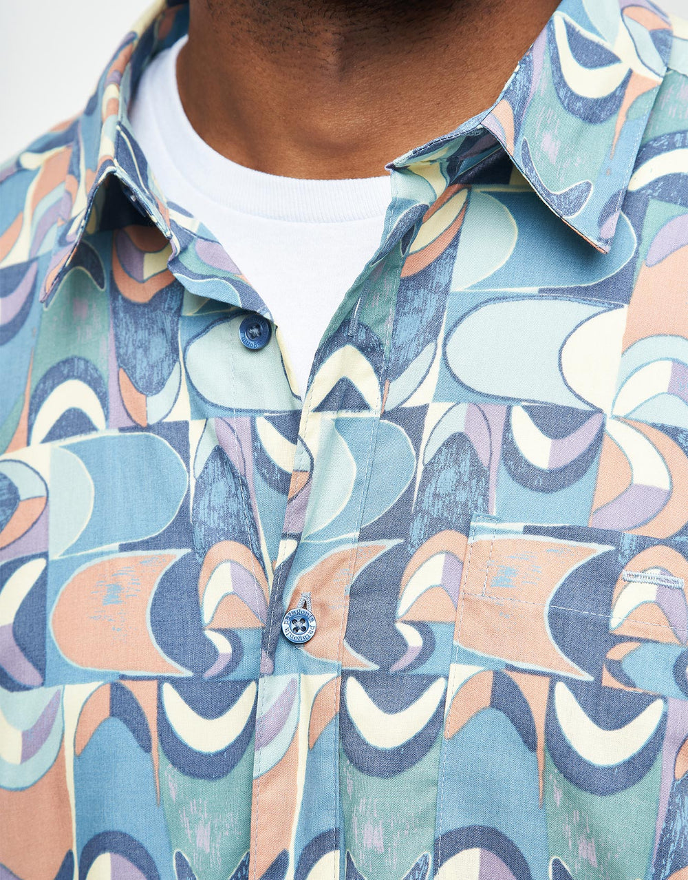 Patagonia Go To S/S Shirt - Swallowtail Geo: Still Blue