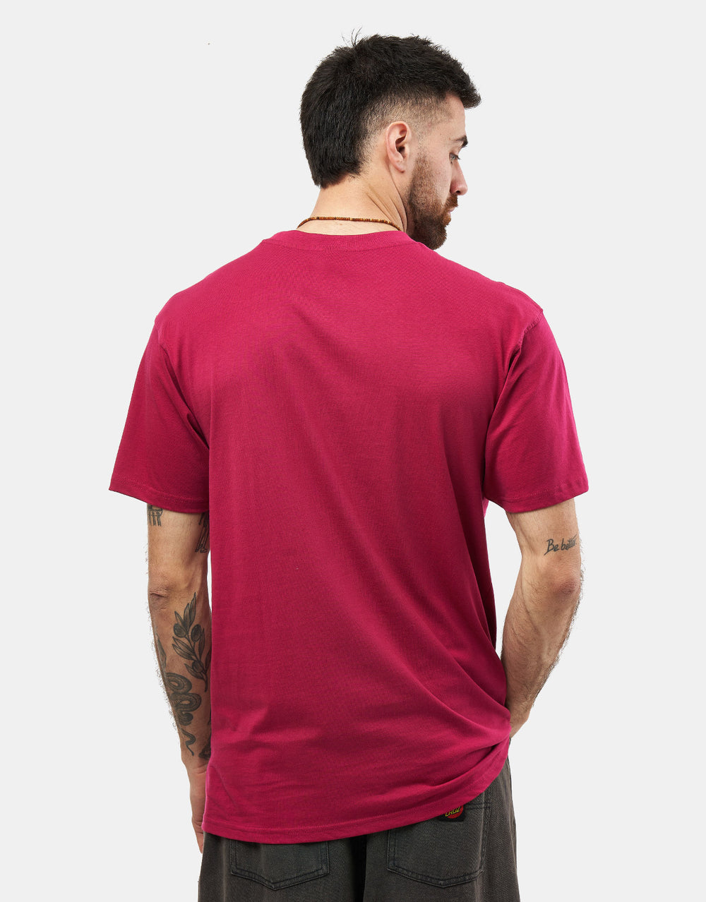 Santa Cruz Crescent Bone Hand T-Shirt - Burgundy