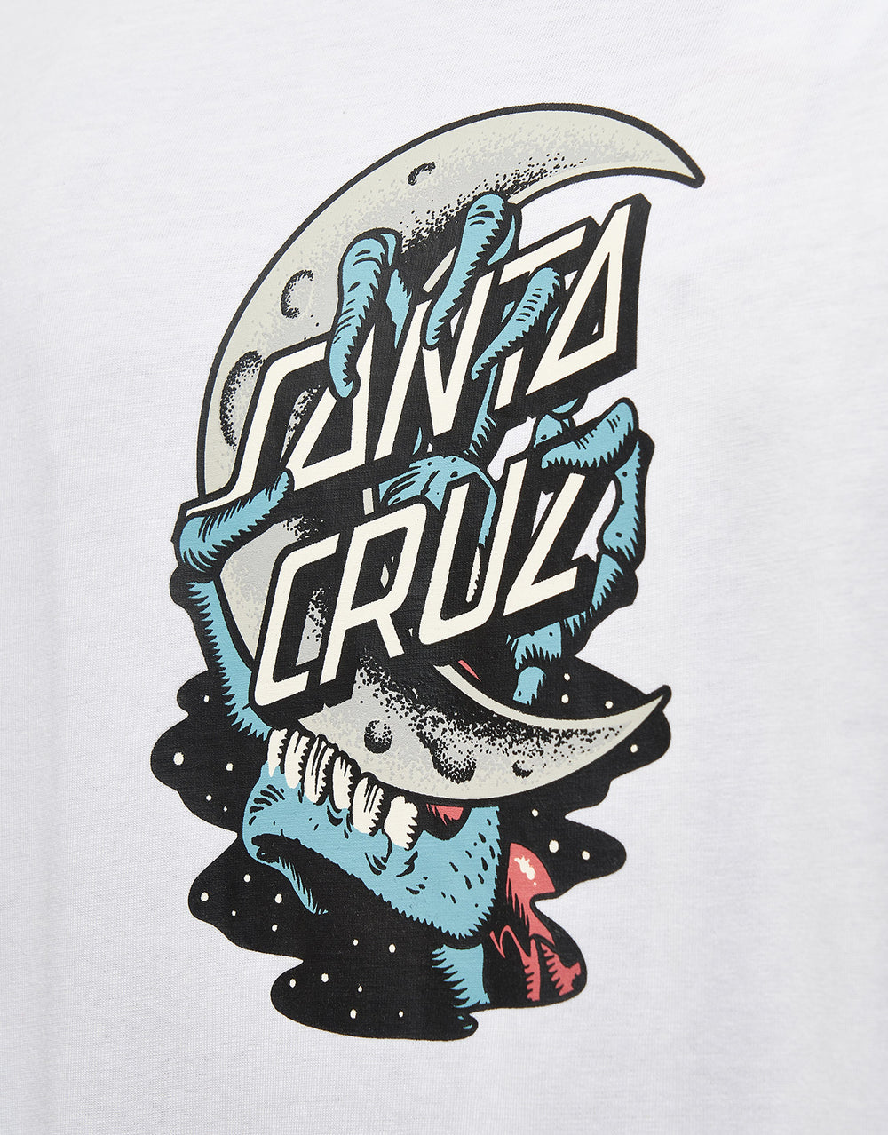 Santa Cruz Crescent Bone Hand T-Shirt - White