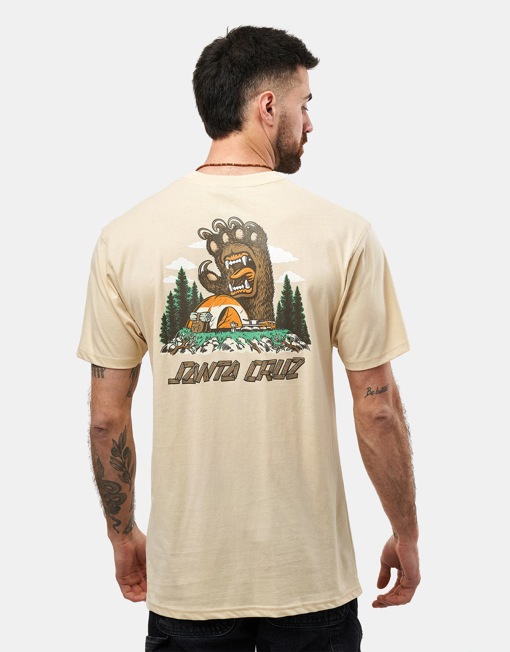 Santa Cruz Screaming Grizzly T-Shirt - Blond Wood