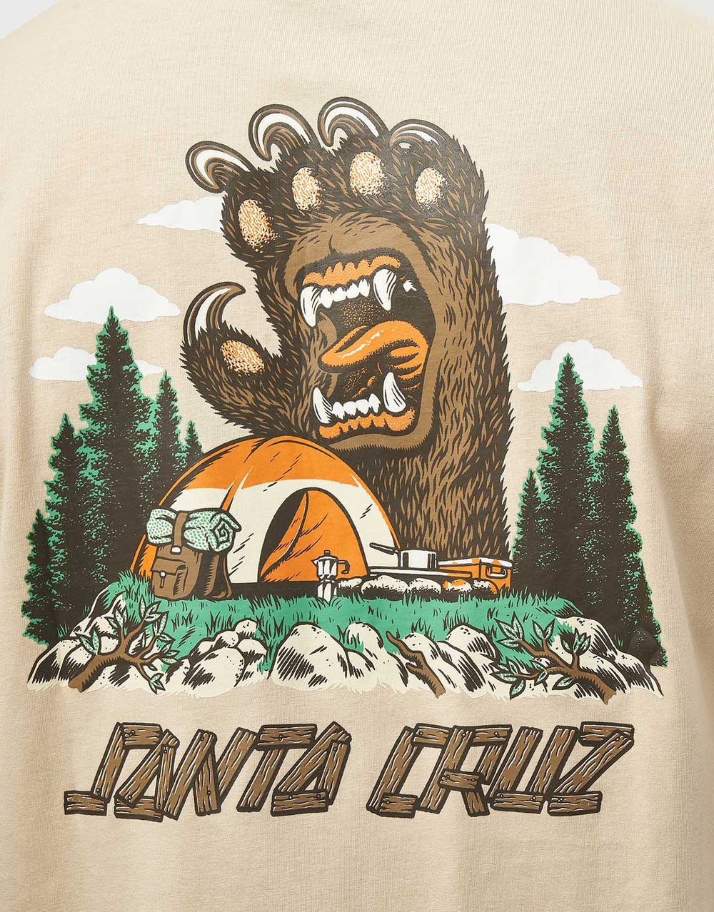 Santa Cruz Screaming Grizzly T-Shirt - Blond Wood