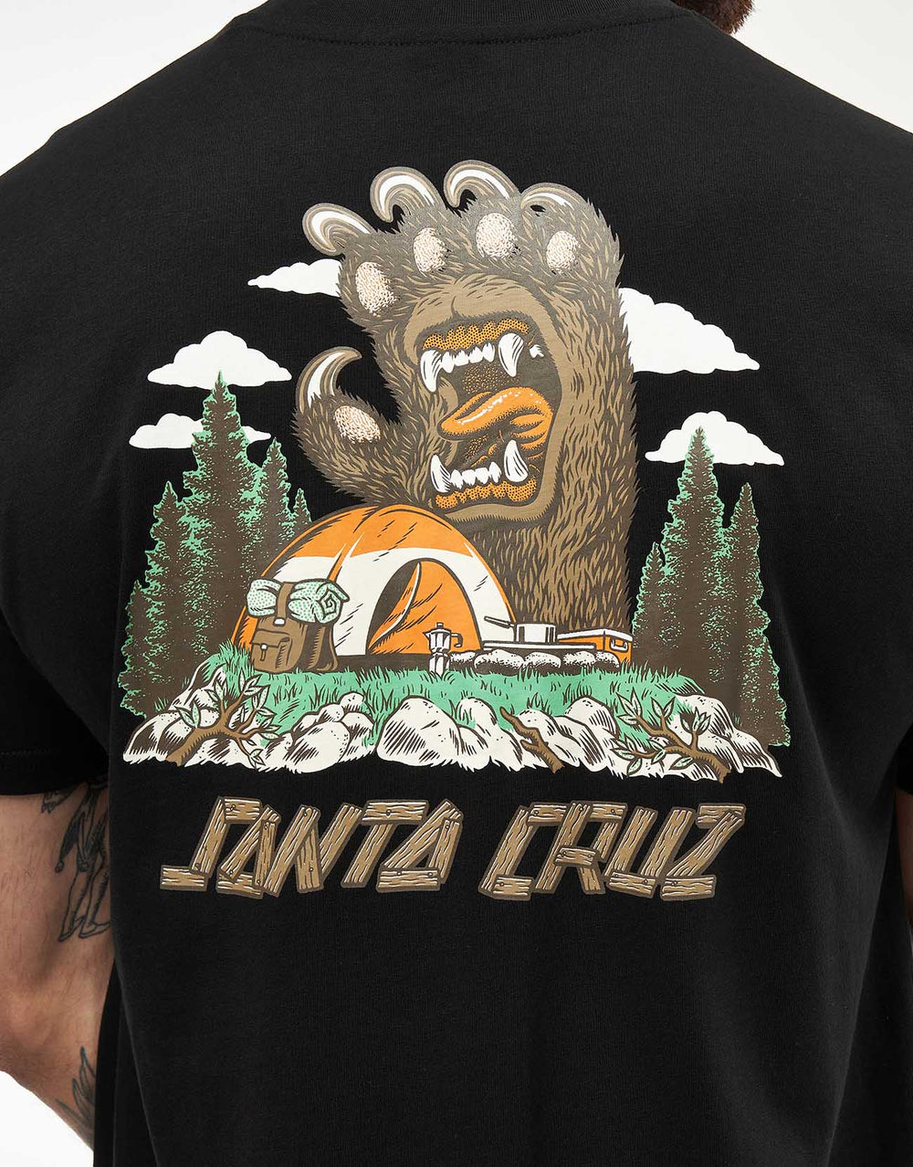 Santa Cruz Screaming Grizzly T-Shirt - Black