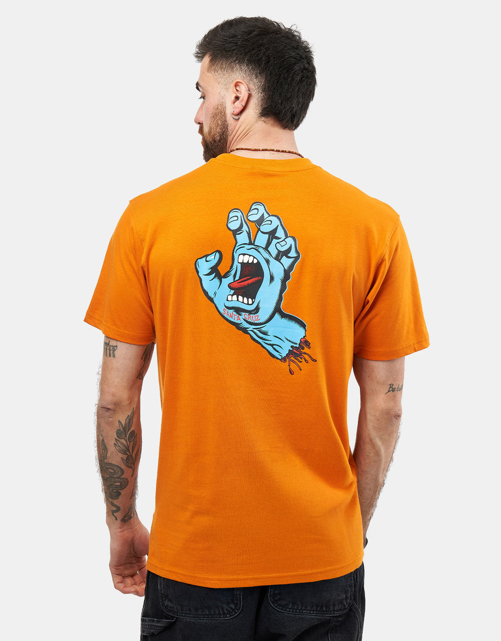 Santa Cruz Screaming Hand Chest T-Shirt - Amber