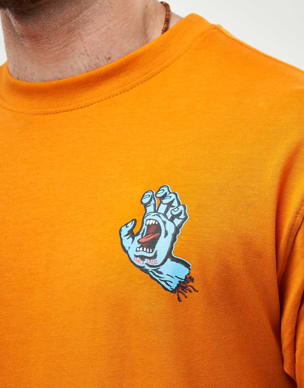 Santa Cruz Screaming Hand Chest T-Shirt - Amber