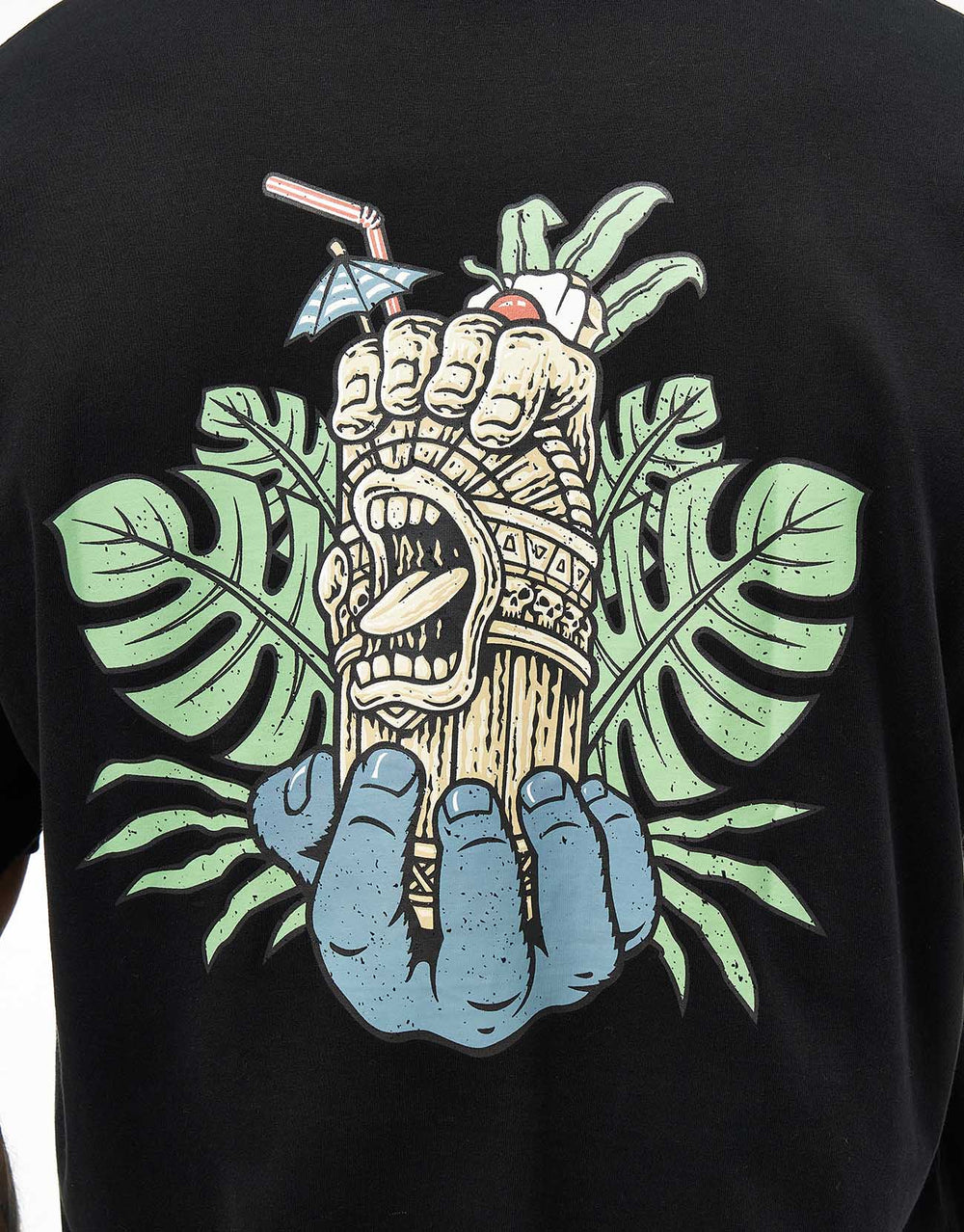 Santa Cruz Tiki Hand Strip T-Shirt - Black