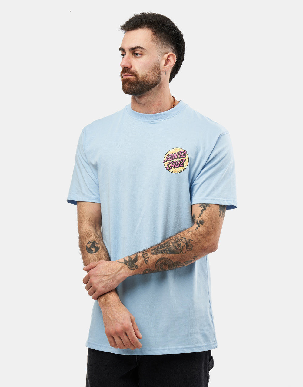 Santa Cruz Wagon Dot Chest T-Shirt - Fresh Blue