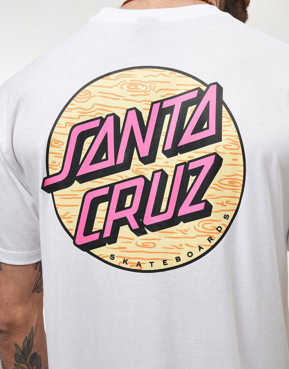 Santa Cruz Wagon Dot Chest T-Shirt - White