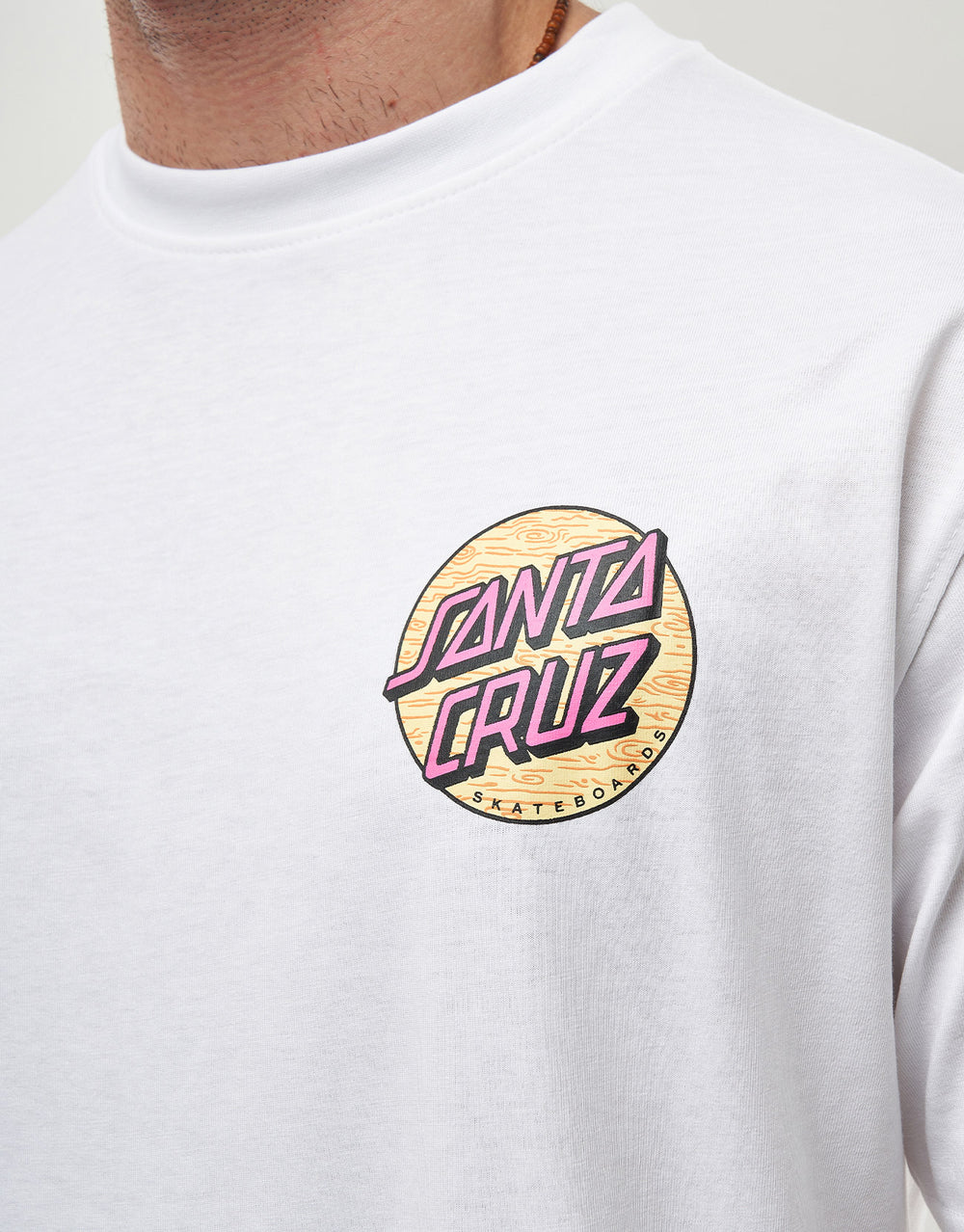 Santa Cruz Wagon Dot Chest T-Shirt - White