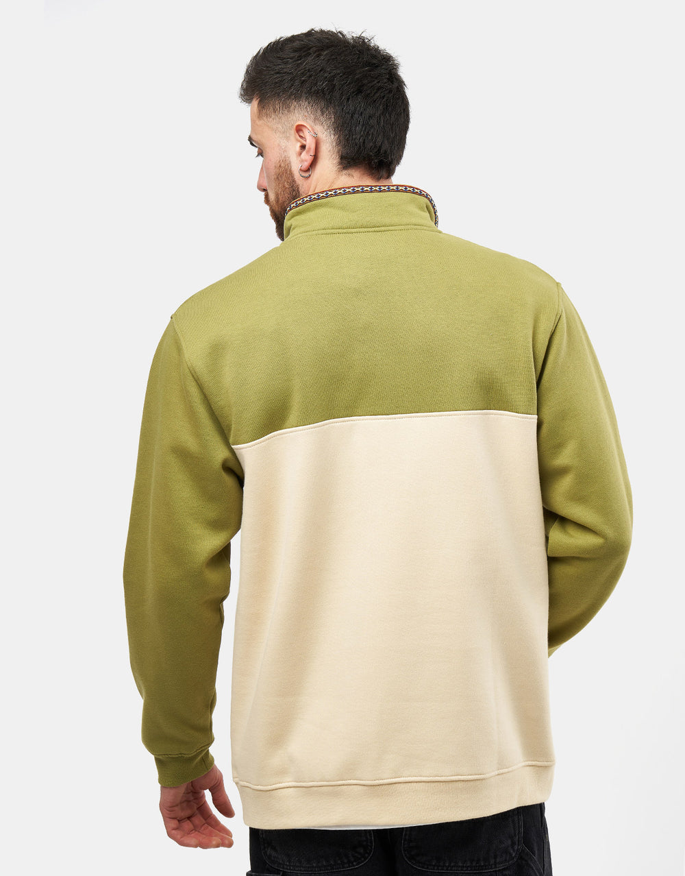 Santa Cruz Quarter Zip Camper Crew - Iguana/Blond Wood