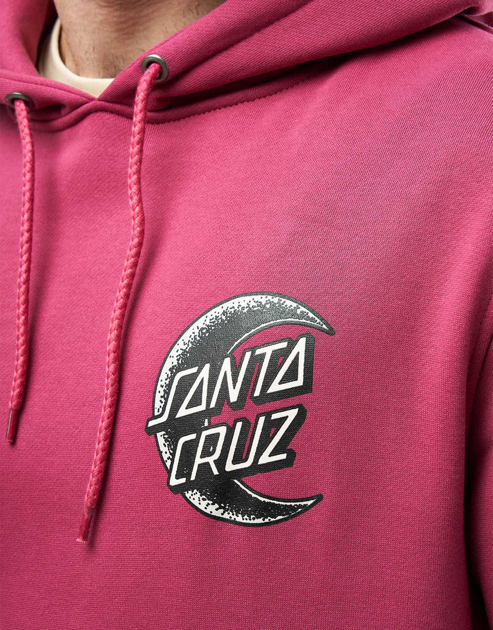 Santa Cruz Crescent Bone Hand Pullover Hoodie - Burgundy