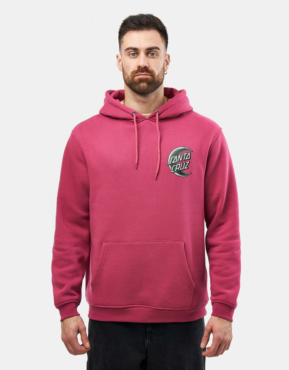 Santa Cruz Crescent Bone Hand Pullover Hoodie - Burgundy