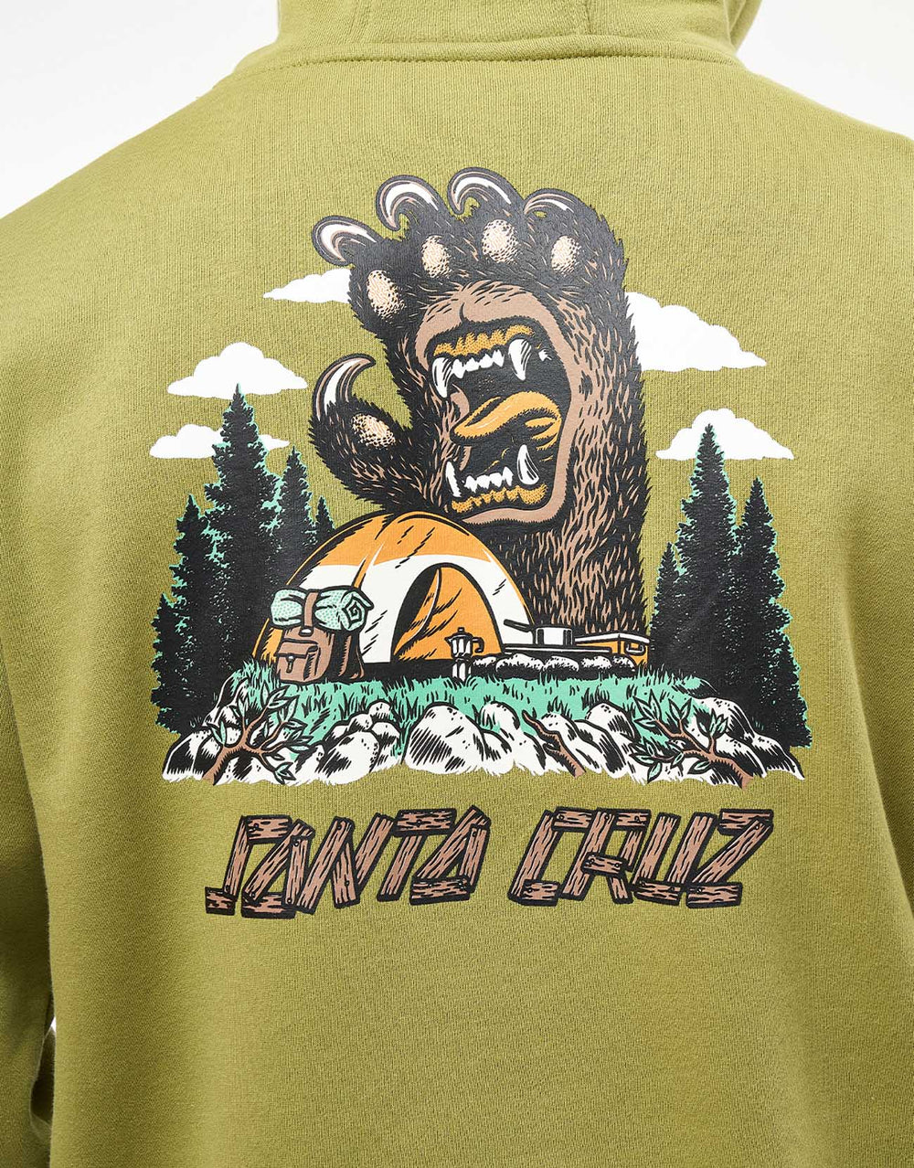 Santa Cruz Screaming Grizzly Pullover Hoodie - Iguana