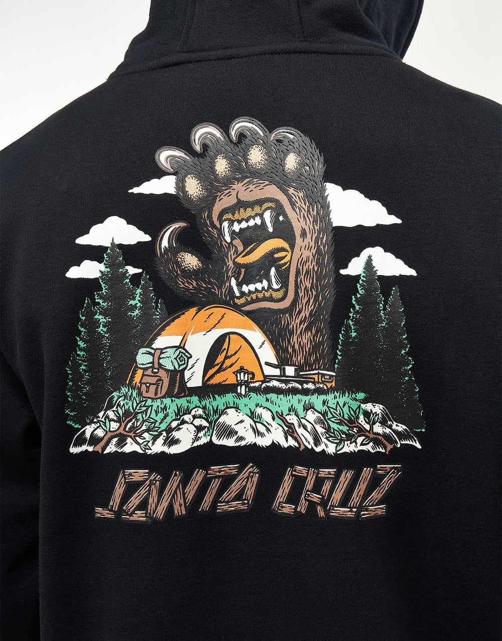 Santa Cruz Screaming Grizzly Pullover Hoodie - Black