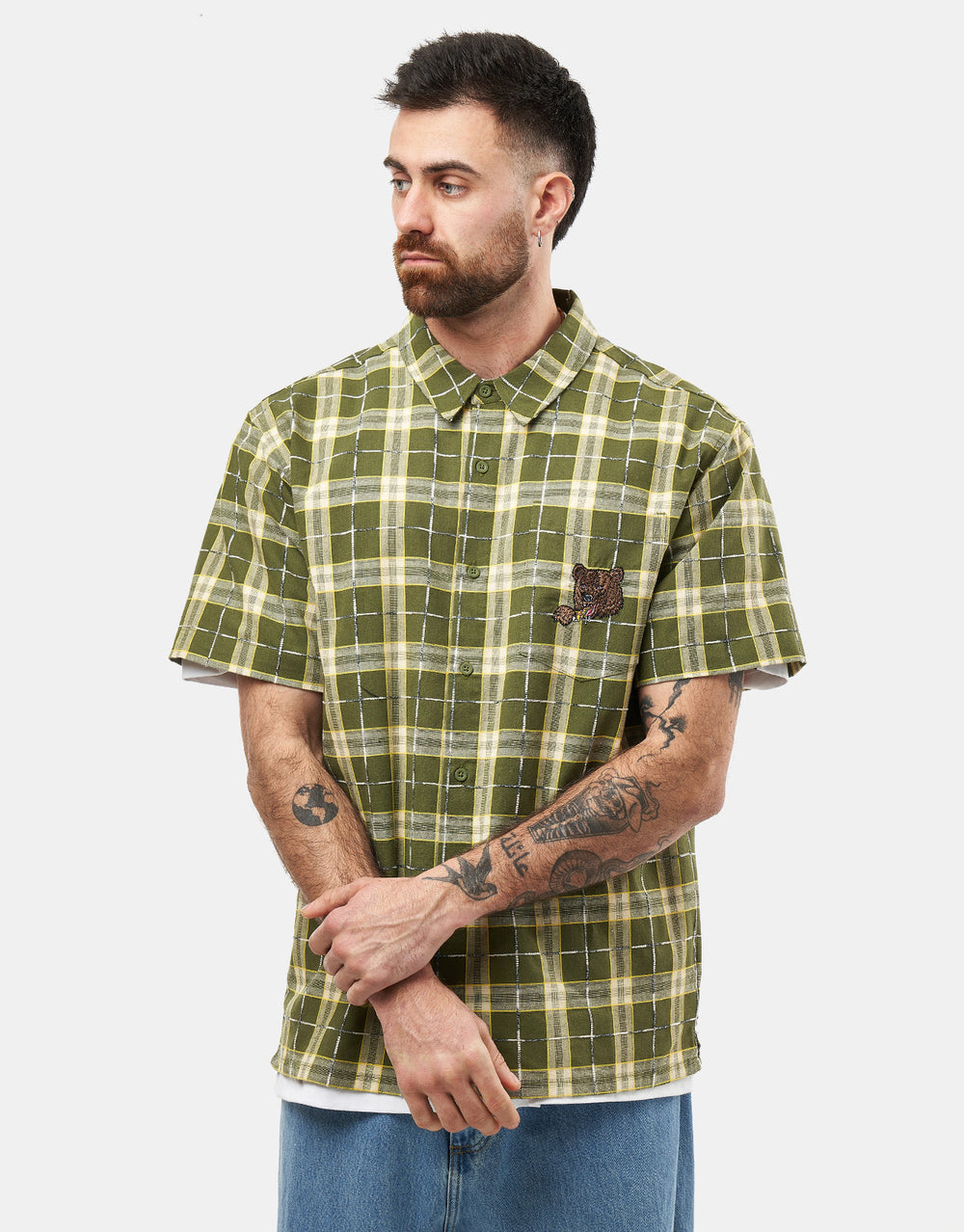 Santa Cruz Braun Great Outdoors S/S Shirt - Iguana Check