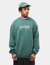 Butter Goods Equipment Applique Crewneck - Washed Fern