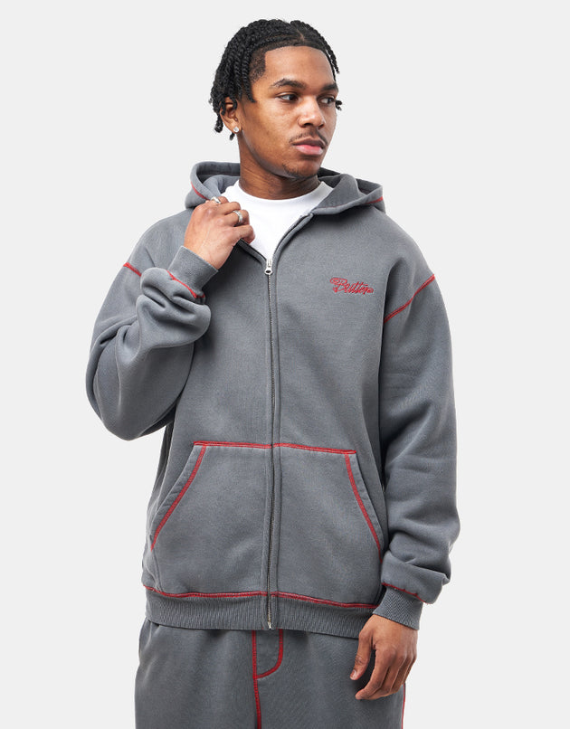 Butter Goods Jive Zip-Thru Hoodie - Washed Black