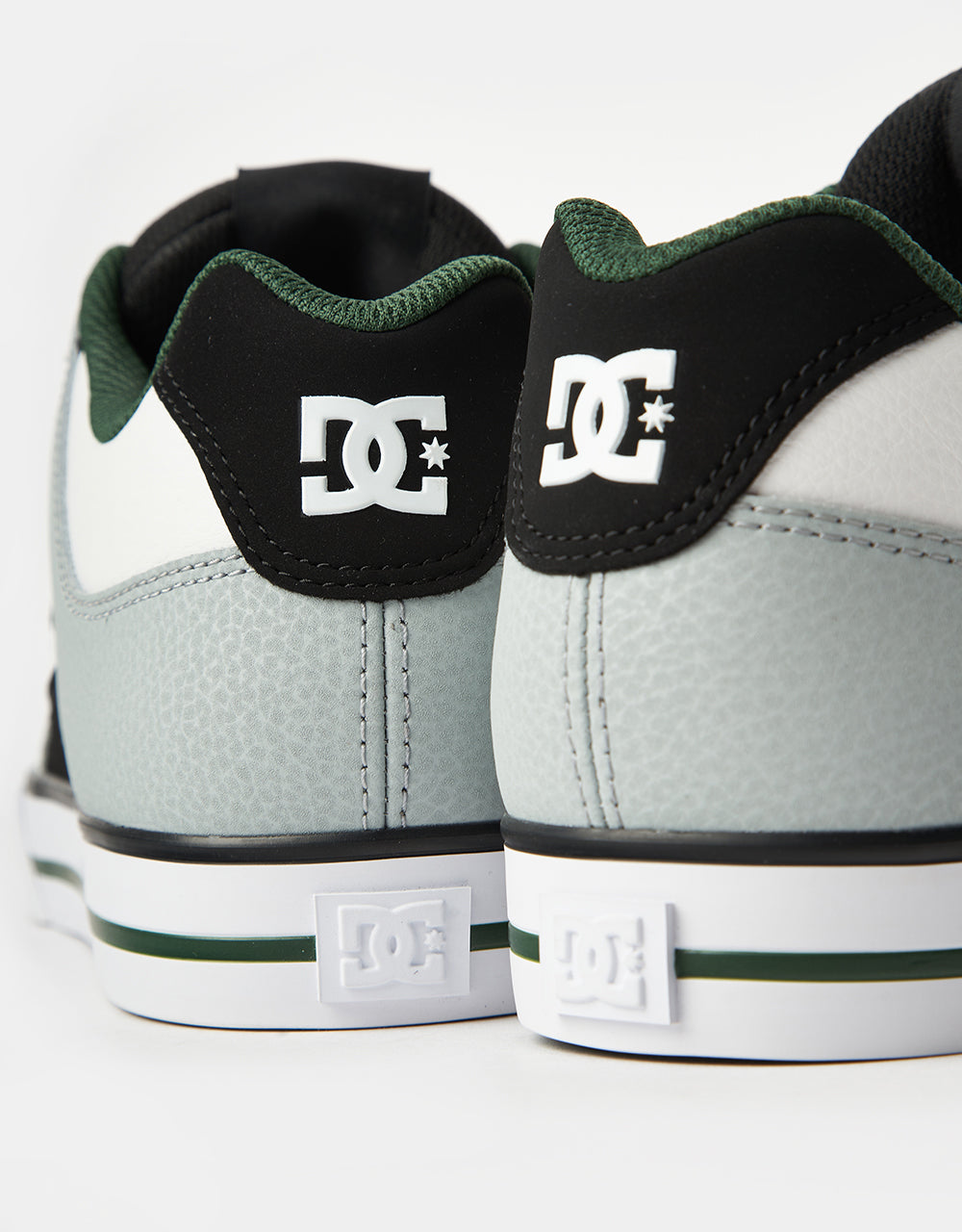 DC Pure Skate Shoes - White/Black/Green