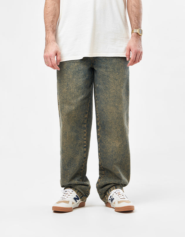 Dickies Madison Baggy Fit Denim Pant - Yellow Fade Indigo