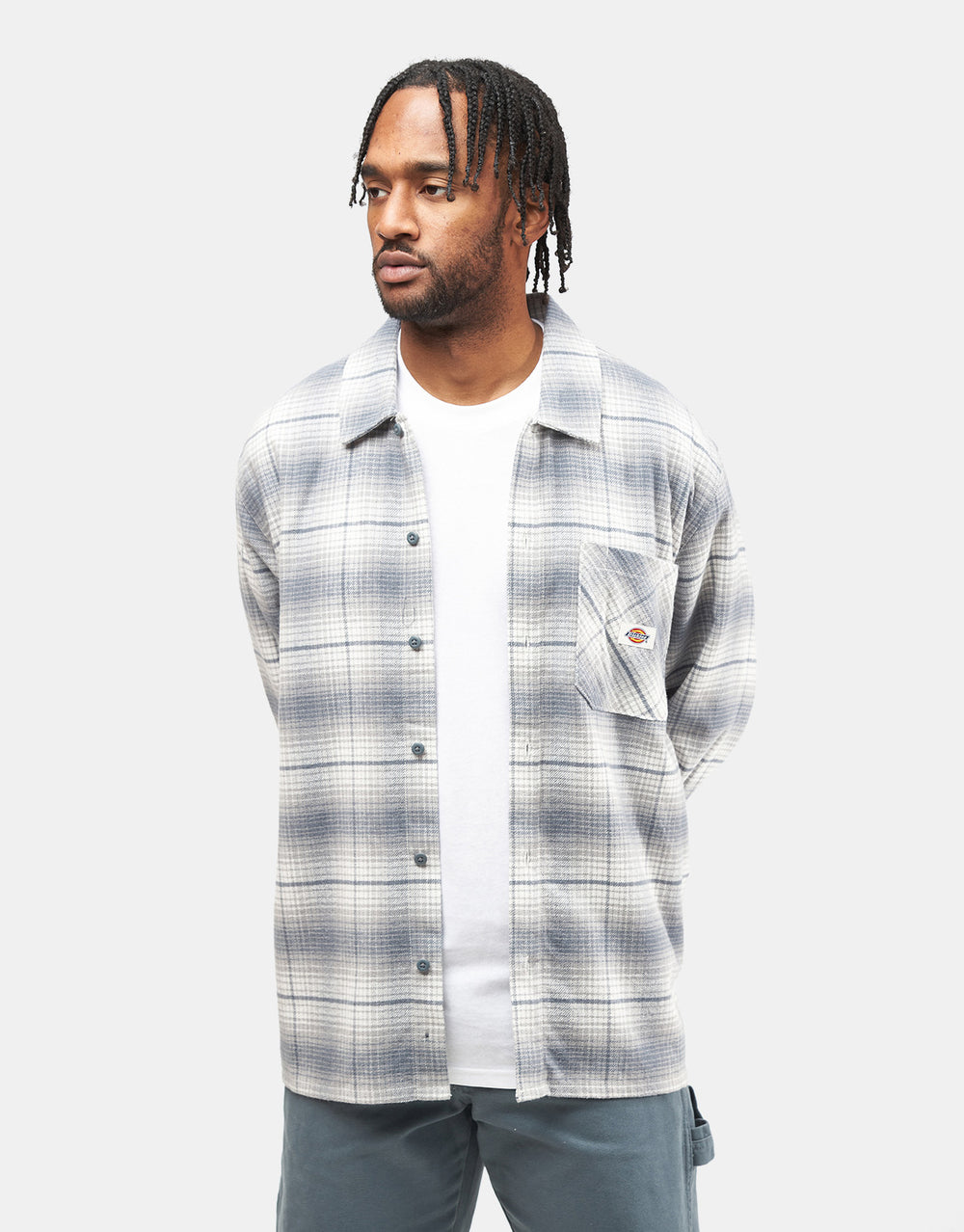 Dickies Forest Check L/S Shirt - Stormy Weather