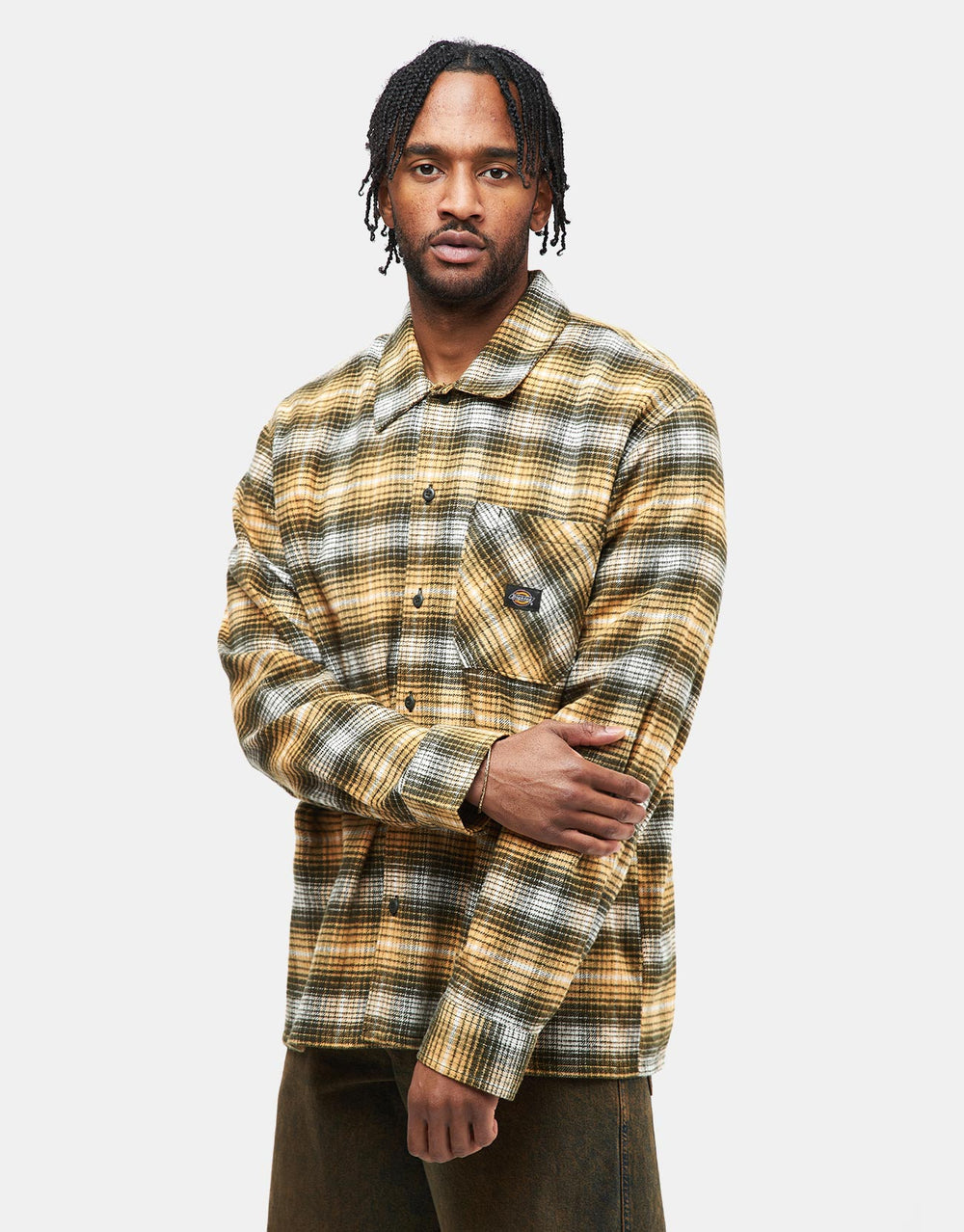 Dickies Forest Check L/S Shirt - Oak Buff