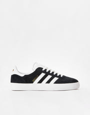 adidas Gazelle ADV Skate Shoes - Core Black/White/Gold Metallic