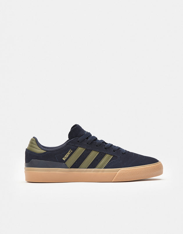 adidas Busenitz Vulc II Skate Shoes - Legend Ink/Olive Strata/Gold Metallic