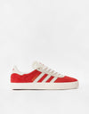 adidas Gazelle ADV Skate Shoes - Better Scarlet/Chalk White/Gold Metallic