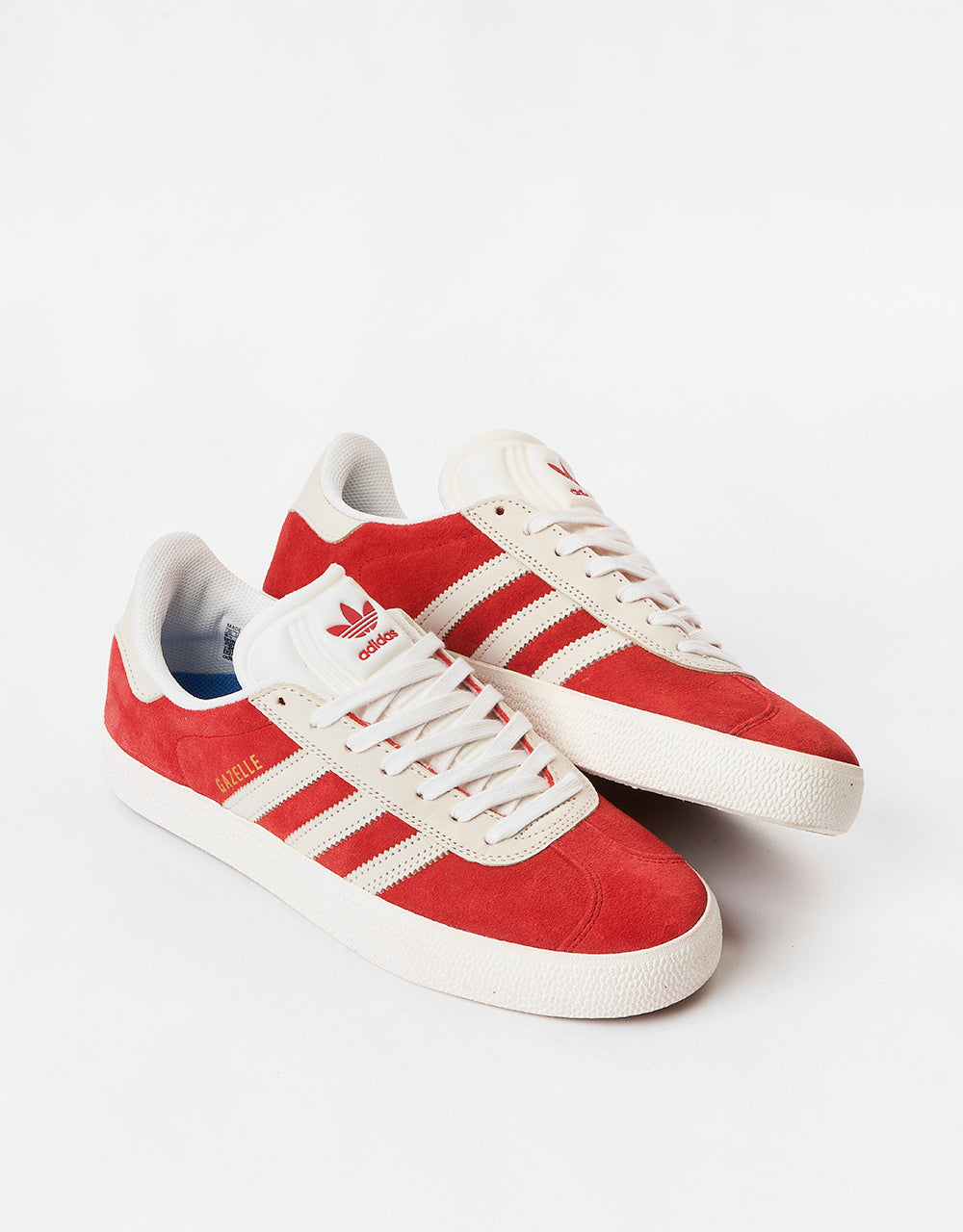 adidas Gazelle ADV Skate Shoes - Better Scarlet/Chalk White/Gold Metallic