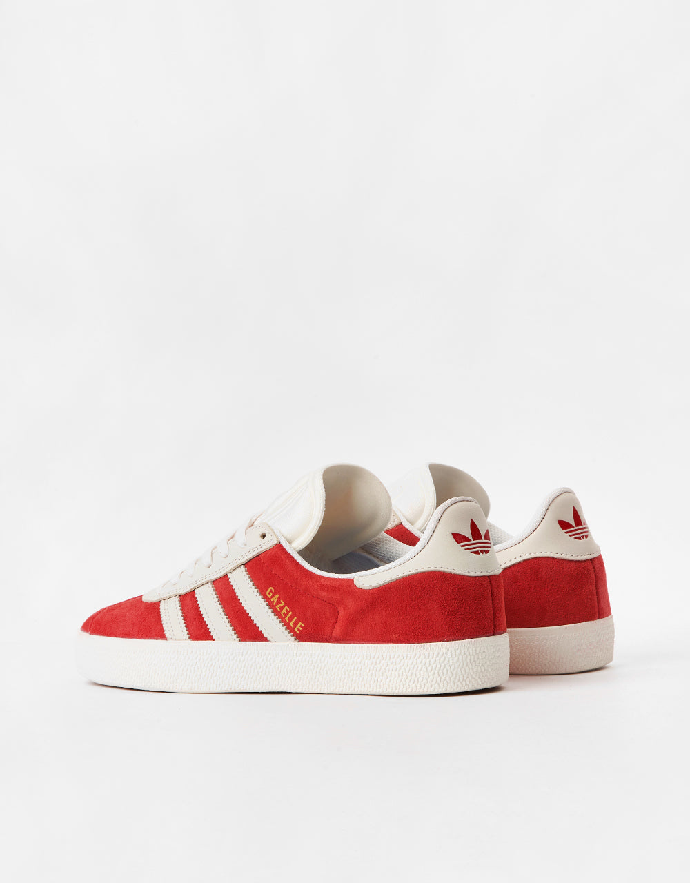 adidas Gazelle ADV Skate Shoes - Better Scarlet/Chalk White/Gold Metallic