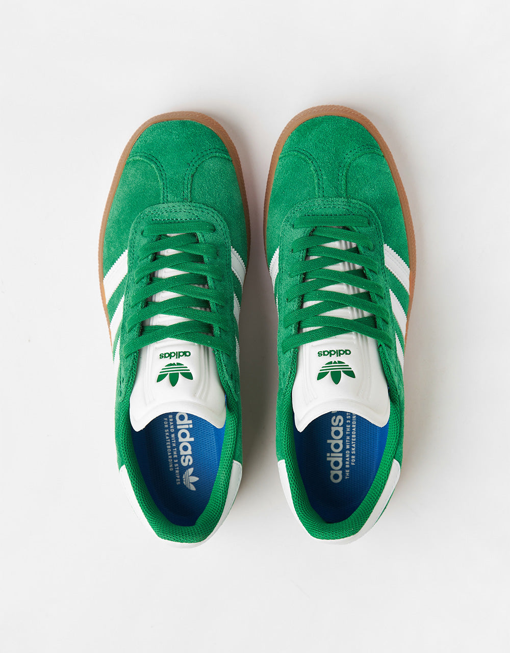 adidas Gazelle ADV Skate Shoes - Green/White/Gold Metallic