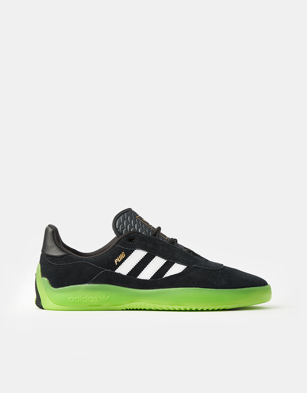 adidas Puig Skate Shoes - Core Black/White/Semi Solar Green